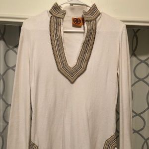 Tory Burch XS Tunic Top Long Sleeve Sweater